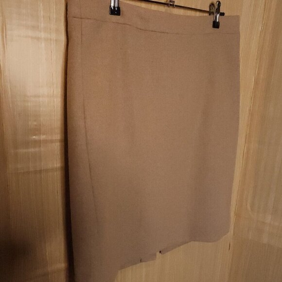 J. Crew The Pencil Skirt Tan Wool Blend Career Skirt 8 - Picture 3 of 8